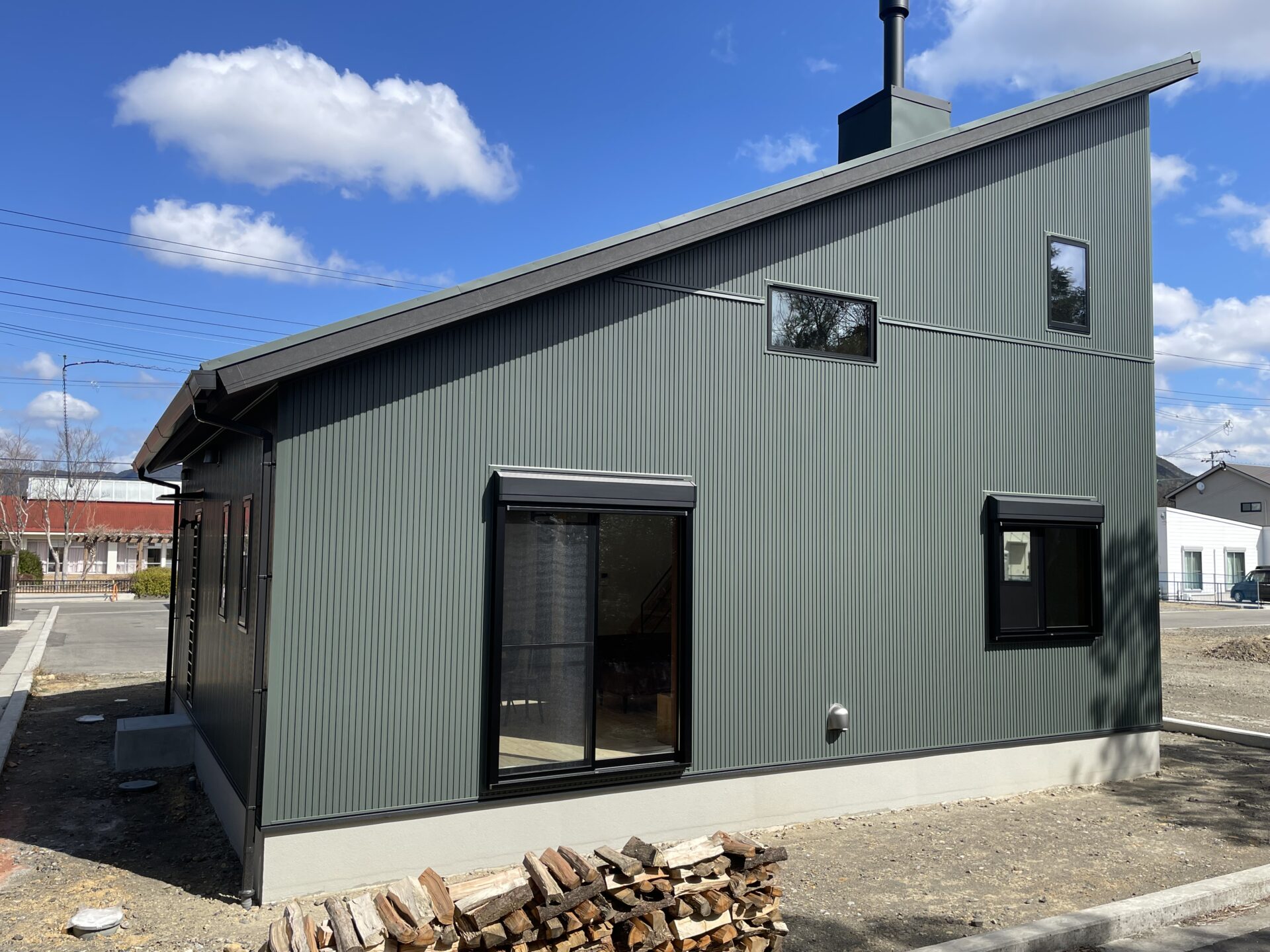 ナチュラルデザインの薪ストーブがあるお家