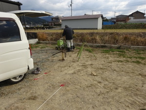 地盤調査実施