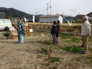 地鎮祭が行われました