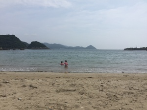 初、海水浴