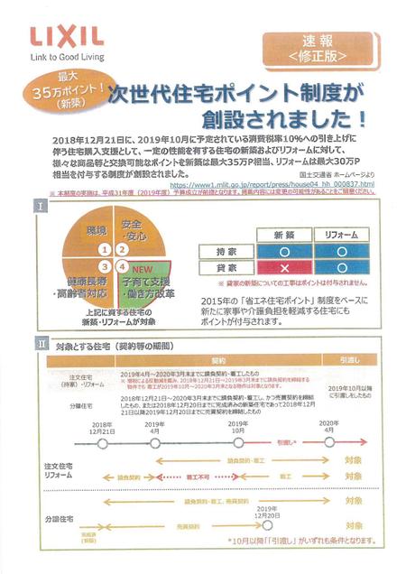 次世代住宅ポイント制度創設