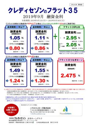 フラット35　9月金利